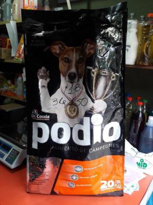 alimento para mascotas Podio, cossia,20 kg