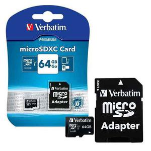 Memoria Micro Sd Xc 64gb Verbatim Original Clase 10 Ideal 4k