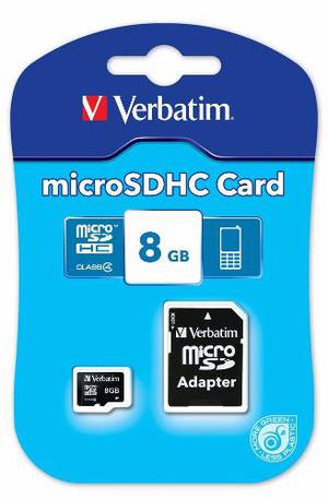 Memoria Micro Sdhc 8gb Clase 4 Verbatim