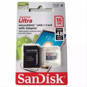 Memoria Sandisk Micro Sd 16 Gb Ultra Video Original Clase 10