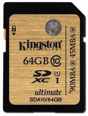 Memory Card 64gb Sd Clase 10 Hd Video 64gb Kingston