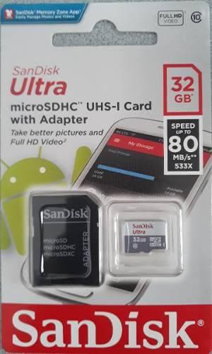 Micro Sd Sandisk Ultra 32gb Cmb