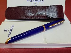 Pluma Estilográfica Waterman Carene Laca Azul Paris Trazo F