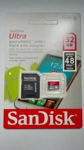 Sandisk Ultra 32 Gb Microsdhc Clase 10 Tarjeta De Memoria Uh