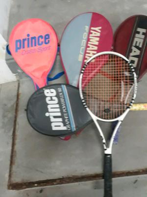 4 RAQUETAS DE TENIS 1 DE PADDLE