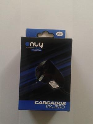 Cargador Pared ficha Micro usb V8 Grueso 1A ONLY S6/S7