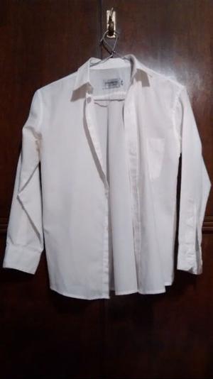 DOS CAMISAS BLANCAS TALLE 10 MARCA PERDOMO - EN MUY BUEN