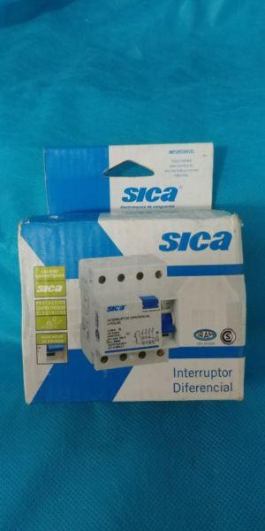 Disyuntor Diferencial Sica Tetrapolar 40a 4x40a Trifasico