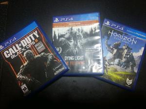 Juegos PS4 COD Black ops3 / Dying Light / Horizon Zero Dawn