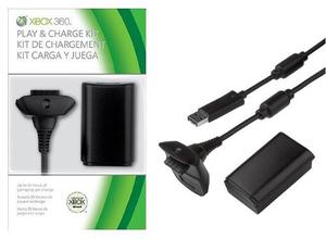 Kit Cargador Carga Y Juega Para Joystick Xbox 360