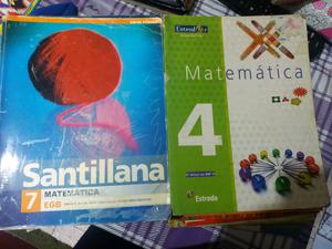 Libros de matematica 4° y 7° grado