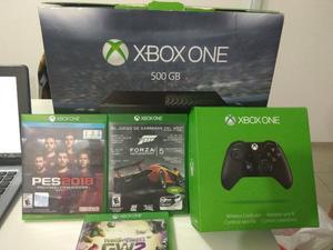 XBOX ONE 500 GB 2 JOYSTICKS, 3 JUEGOS FISICOS