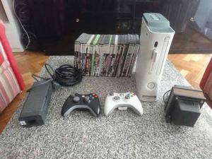 Xbox 360 Con Dos Controles Y Disco Duro 120gb. Liquido!