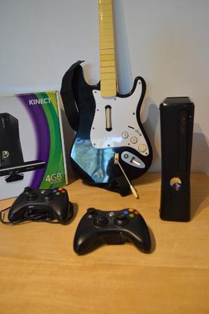 Xbox 360 Rgh (+30 Juegos) + 2 Controles + Guitarra Rockband