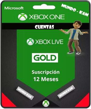 Xbox Live Gold 12 Meses Xbox One 360 Super Oferta
