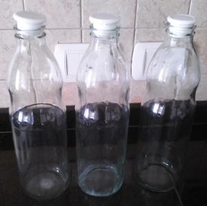 Botellas de vidrio con tapa