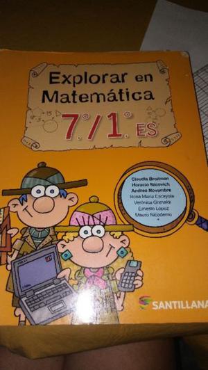 Libro explorar en matemática 7/1 es ed santillana