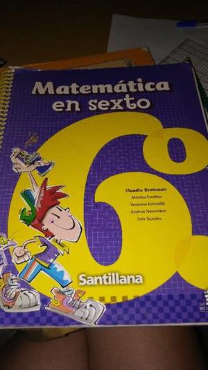 Libro matematica en 6 ed Santillana
