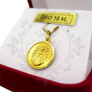 Medalla Oro 18 K Virgen De Lujan- Dije, Con Grabado Incluido