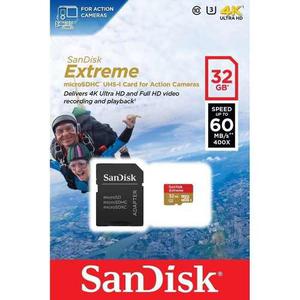 Memoria Micro Sd 32gb Sandisk Extreme 4k 60mb/s