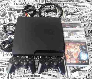 Playstation 3 Completa Con 2 Joystick Y 3 Juegos