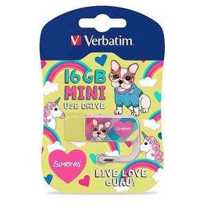 Verbatim Pendrive 16gb Mini Usb Edicion Limitada Simones