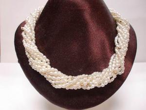 Collar Vintage - Perlitas Barrocas Cultivadas Y Oro