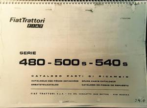 Manual De Repuestos Tractor Fiat 540s 500s 480