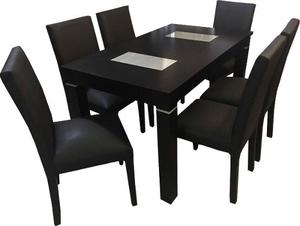 Mesa Comedor Laqueada 160 X 80 + 6 Sillas - Juego Comedor