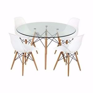 Mesa Eames Comedor Vidrio  Sillas Eames