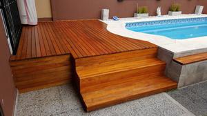 deck de madera dura para exterior con instalacion