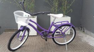 Bicicleta niña violeta