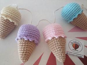 Guirnalda Helados Amigurumis Tejidos Crochet
