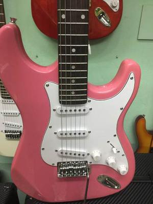 Guit Electrica Stratocaster Niña Rosa Smith Musicapilar