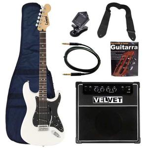 Guitarra Electrica Stratocaster Leonard Blanca + Ampli 35w