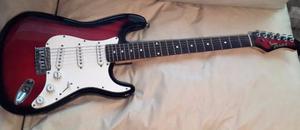 Guitarra Texas Stratocaster Roja Impecable Permuto