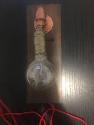Velador con lámpara Edison