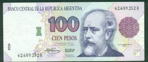 Billete Argentina 100 Pesos B# Fernandez-menem Axf