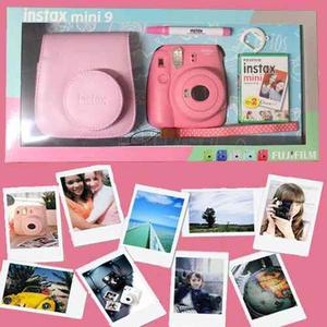 Caja Instax Mini 9 Rosa Flamenco 20 Fotos Cartera Marcador