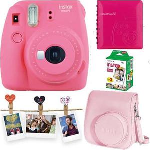 Instax Mini 9 Rosa Polaroid 20 Foto Funda Álbum Broche