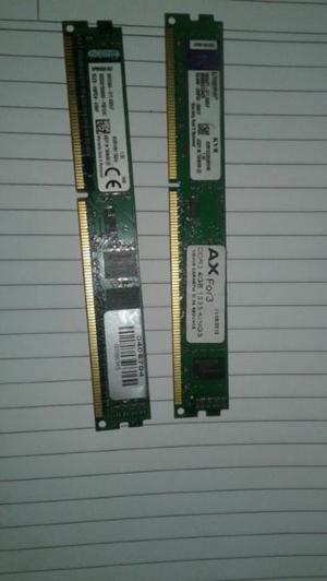 Memoria Ram 8gb DDR3 2x4 Kingston mhz