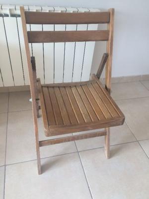 Silla plegable de madera