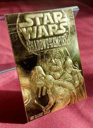 Tarjeta Star Wars De Oro 23kt Carta Coleccion