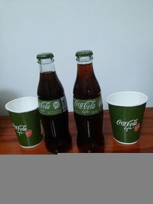 Coca Cola Life La Primera Y La Segunda Botella + Vasos Y +