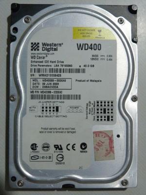 Disco Rígido WD 40GB IDE