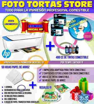 Impresora Comestible Fototorta Hp Wi Fi+ Kit Comestible