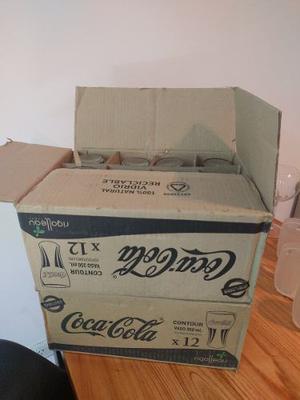 X12 Vasos Coca Cola Vintage Contour Flint Originales