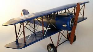 Avion Antiguo En Miniatura Decorativo Chapa Escala