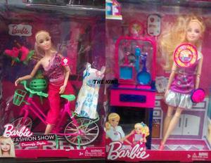 Combo X 2 Muñecas Barbie Cocinera + Bicicleta Oferta!