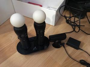 Kit Controles Move PS3 - 2 mandos, cámara, cargador y
